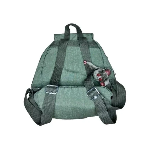 Kipling Queenie Backpack, Medium - Jaded Green Tonal Zipper NWOT MSRP $104 - Picture 5 of 7